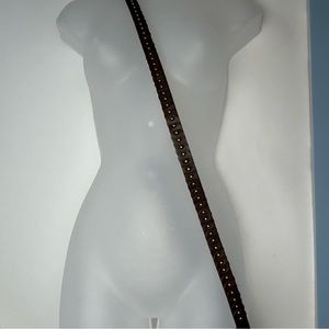 Elise M. "Nadia" Leather Brown Belt with Studs NWT.